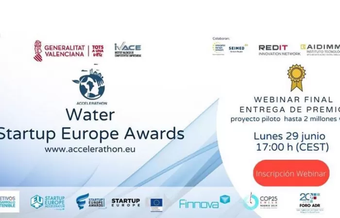 Los participantes del Accelerathon IVACE Water Startup Europe Awards se preparan para la final
