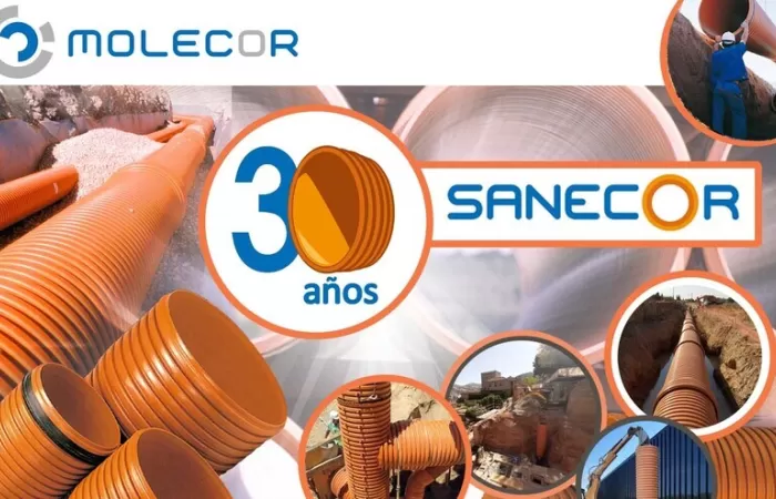 El famoso sistema de PVC corrugado Sanecor® cumple treinta años