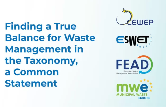 Varias asociaciones piden la inclusión del Waste-to-Energy en el Marco de Taxonomía de la UE