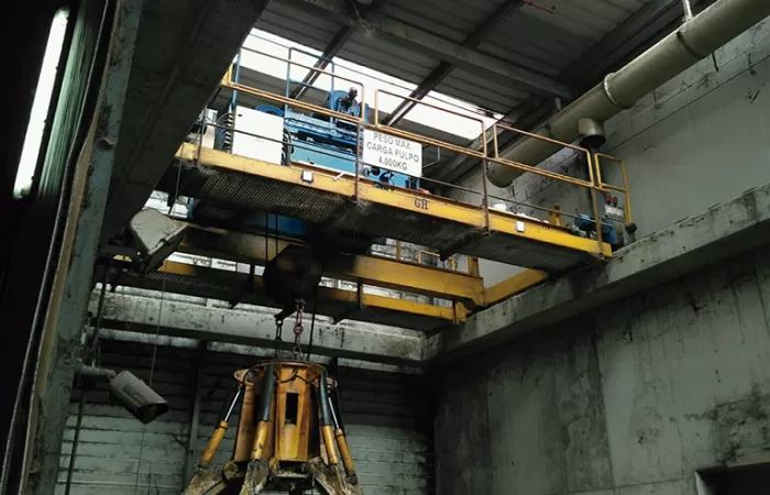 Automatización de puentes grúa en plantas de residuos