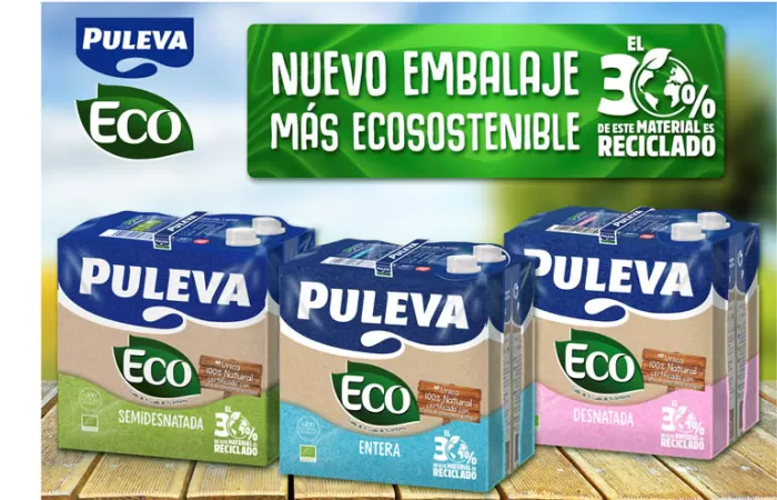 Puleva incorpora nuevos embalajes  más sostenibles con 30% de plástico reciclado