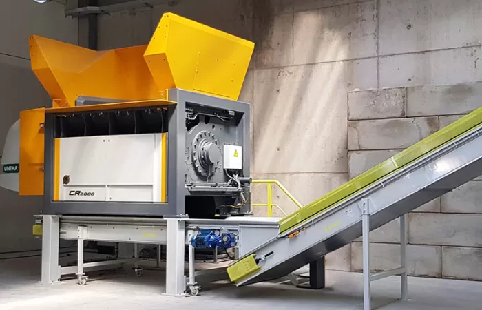 UNTHA CR2000: la potente trituradora para el reciclaje de desechos reutilizables