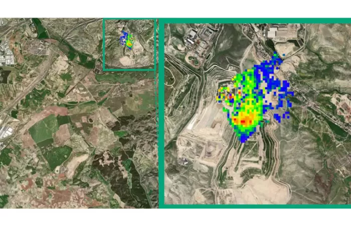 Satélites de la ESA y GHGSat detectan dos grandes focos de emisión de metano en vertederos de Madrid