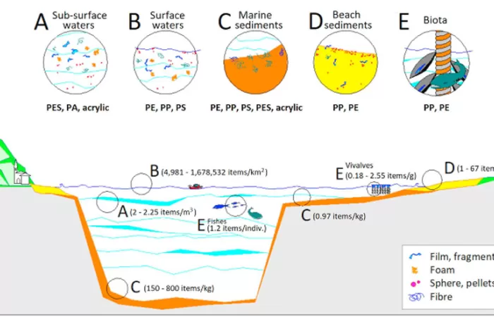 La mitad de las muestras en aguas y sedimentos en el Golfo de Bizkaia tiene microplásticos