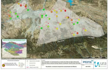 Continúa el descenso del contenido en nitratos en la Zona Vulnerable de la Masa de Agua Subterránea de Vitoria