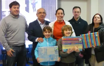 Tres escolares de Caspe, finalistas del Concurso internacional de dibujo infantil de Aqualia