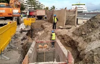 Paralizadas las obras del sistema de saneamiento de Ibiza para evita molestias en Navidad