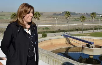 Susana Díaz: \"El canon del agua ha permitido grandes inversiones para dar servicios de calidad\"