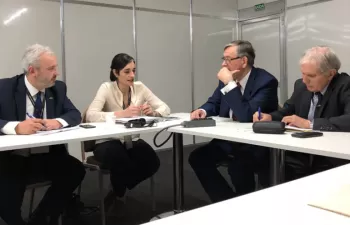 María García Rodríguez se reúne con el presidente del Panel Mundial sobre el Agua y la Paz