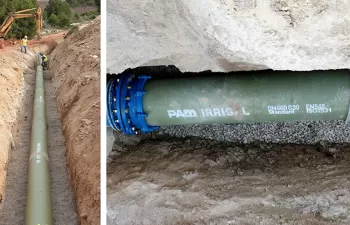 La Comunidad de Regantes de Mequinenza elige las canalizaciones de IRRIGAL de Saint-Gobain PAM
