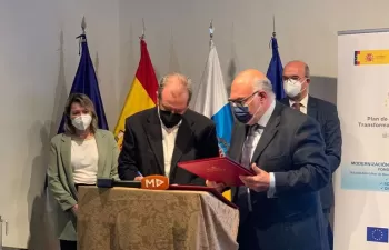 Suscrito el primer convenio para la digitalización de la red de regadío de La Palma