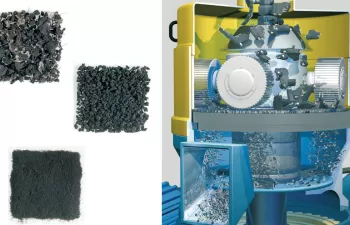 Tecnología Amandus KAHL para optimizar el reciclaje de neumáticos fuera de uso