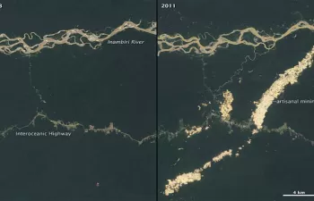 Un modelo predice la contaminación por mercurio derivada de la minería artesanal de oro en la Amazonia