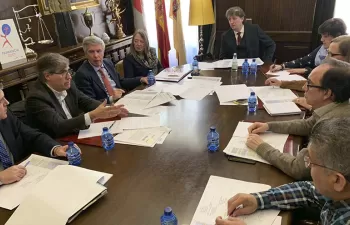 Reunión para analizar el estado de la actuación del proyecto del Saneamiento de Soria