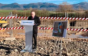 Iñaki Arriola visita las obras de la nueva depuradora de Salvatierra