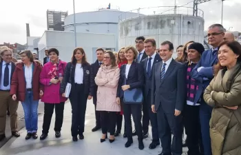 Isabel García Tejerina y Alberto Núñez Feijóo inauguran la nueva depuradora de Lagares en Vigo