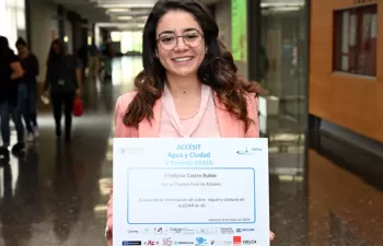 Estefanía Castro: "El fango activado tiene mejor capacidad de adsorción de metales pesados que la ceniza o zeolita"