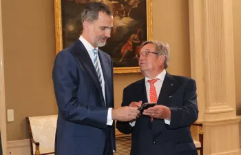 El Rey Felipe VI recibe al comité organizador del XIV Congreso Nacional de Comunidades de Regantes